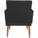 Ver imagem 5 de Kit 2 Poltrona Decorativa Cadeira Base Capitonê Suede Preto