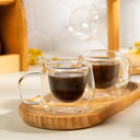 Ver imagem 3 de Conj.2 Xícaras de Café e Chá Parede Dupla de Vidro Borossilicato 240ml