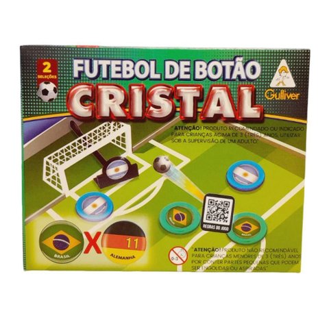 Futebol de Botão Cristal 2 Times Bra X Ale - 0381 - Gulliver