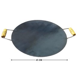 Tacho Disco de Arado Aço Carbono 45cm Fundo Rústico Resistente Grandes Porções Carreteiro Churrasco - 5