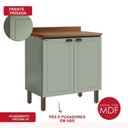 Ver imagem 5 de Balcão para Cozinha 80cm 2 Portas com Tampo Verde/Mint/Ébano