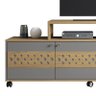 Rack Bancada Stone para Tv de até 47” Freijó/cinza - Pr Móveis - 3
