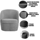 Ver imagem 4 de Kit 2 Poltronas para Sala e Escritório Base Giratória Samara Linho Terracota