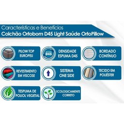 Colchão Casal Espuma D45 Light Ortopillow (138x188x20) - Ortobom - 4