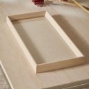 Ver imagem 2 de Bandeja Retangular em MDF Bege Claro com Linho 28 X 12 X 3CM MART 15678