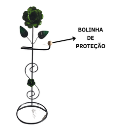 Porta Papel Higiênico 1 Rolo de Chão em Ferro com Rosa:verde - 4
