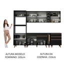 Ver imagem 6 de Cozinha Completa Reims com Armário e Balcão Preto