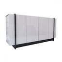 Ver imagem 3 de Balcão Buffet Balneário Camboriú 4 Portas 2 Prateleiras Off White/preto - Panorama Móveis