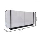 Ver imagem 4 de Balcão Buffet Balneário Camboriú 4 Portas 2 Prateleiras Off White/preto - Panorama Móveis