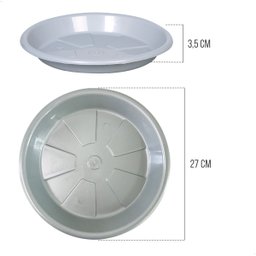 Kit 2 Pratos para Vaso Redondo Suporte para Planta 27x3,5cm - 2