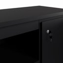 Ver imagem 2 de Armário Baixo 1,20m x 0,45m 2 Portas 3 Prateleiras MDP Preto F5 Office