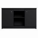 Ver imagem 5 de Armário Baixo 1,20m x 0,45m 2 Portas 3 Prateleiras MDP Preto F5 Office