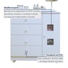 Conjunto Quarto de Bebê  100% MDF Mini Berço com Colchão e Cômoda 1 Porta 4 Gavetas - 11
