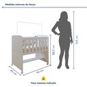Ver imagem 3 de Conjunto Quarto de Bebê 100% MDF Mini Berço com Colchão e Cômoda 1 Porta 4 Gavetas Branco