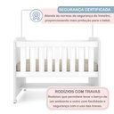 Ver imagem 6 de Conjunto Quarto de Bebê 100% MDF Mini Berço com Colchão e Cômoda 1 Porta 4 Gavetas Branco