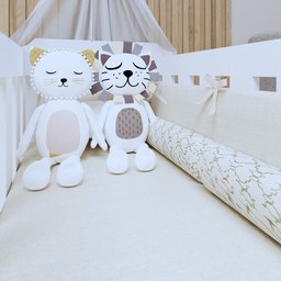 Conjunto Quarto de Bebê  100% MDF Mini Berço com Colchão e Cômoda 1 Porta 4 Gavetas - 13