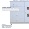 Conjunto Quarto de Bebê  100% MDF Mini Berço com Colchão e Cômoda 1 Porta 4 Gavetas - 10