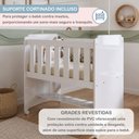 Ver imagem 7 de Conjunto Quarto de Bebê 100% MDF Mini Berço com Colchão e Cômoda 1 Porta 4 Gavetas Branco
