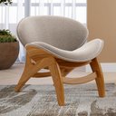Ver imagem 4 de Kit 2 Poltronas Decorativa Orgânica Sala Living Kadosh L02 Bouclê Creme - Lyam Decor