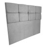 Cabeceira King 195cm Nina Suede Cinza SLK Decor Cabeceira Nina - 5