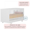 Ver imagem 7 de Conjunto Quarto de Bebê 100% MDF Mini Berço e Cômoda 1 Porta 4 Gavetas Branco