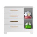 Ver imagem 7 de Conjunto Quarto de Bebê 100% MDF Mini Berço e Cômoda 1 Porta 4 Gavetas Branco