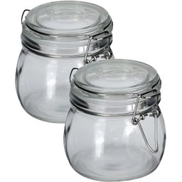 Kit 8 Potes de Vidro Hermético Tampa Vedação Conserva 500ml - 1