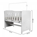 Ver imagem 4 de Conjunto Quarto de Bebê 100% MDF com Mini Berço e Cômoda 4 Gavetas Branco