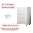 Ver imagem 4 de Conjunto Quarto de Bebê 100% MDF com Mini Berço e Cômoda 4 Gavetas Branco