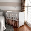 Ver imagem 6 de Conjunto Quarto de Bebê 100% MDF com Mini Berço e Cômoda 4 Gavetas Branco