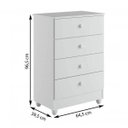 Ver imagem 3 de Conjunto Quarto de Bebê 100% MDF com Mini Berço e Cômoda 4 Gavetas Branco