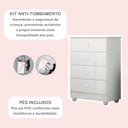 Ver imagem 6 de Conjunto Quarto de Bebê 100% MDF com Mini Berço e Cômoda 4 Gavetas Branco