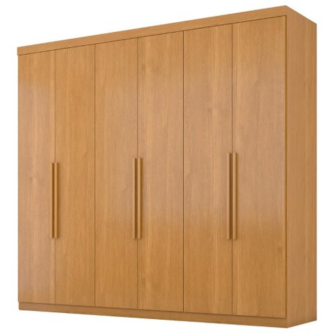 Guarda Roupa Casal 6 Portas 4 Gavetas Eviden 230 cm Cinamomo Zanz