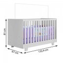 Ver imagem 2 de Conjunto Quarto de Bebê 100% MDF com Berço Mini Cama e Cômoda 4 Gavetas Life Branco