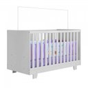 Ver imagem 4 de Conjunto Quarto de Bebê 100% MDF com Berço Mini Cama e Cômoda 4 Gavetas Life Branco