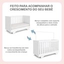 Ver imagem 4 de Conjunto Quarto de Bebê 100% MDF com Berço Mini Cama e Cômoda 4 Gavetas Life Branco