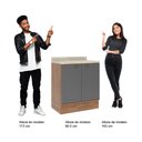 Ver imagem 6 de Balcão de Cozinha com 2 Portas 80cm MDF Milla Móveis Carraro