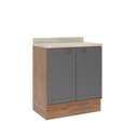 Ver imagem 1 de Balcão de Cozinha com 2 Portas 80cm MDF Milla Móveis Carraro