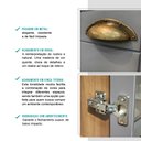 Ver imagem 4 de Balcão de Cozinha com 2 Portas 80cm MDF Milla Móveis Carraro