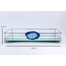 Bandeja Espelhada Fence Ágata Azul 10 X 20 Cm Cromada Hara - 2
