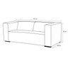 Sofá de Couro 3 Lugares Bronx 220cm M06 Cor Crystal Brow 469 - Amarena Móveis - 4