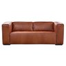 Sofá de Couro 3 Lugares Bronx 220cm M06 Cor Crystal Brow 469 - Amarena Móveis - 3