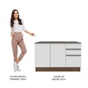 Ver mais imagens de Balcão Gabinete de Pia Armário de Cozinha 2 Portas e 3 Gavetas Glamy Madesa