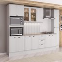 Ver imagem 1 de Armário de Cozinha Completa com Balcão Milla Lia Carraro Branco