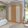 Guarda-Roupas Dângelo 3 portas S/esp E S/pes Pvc Amendoa Cle/off Wh/amendoa Cle Móveis Lopas - 2