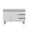 Balcão Cozinha com Tampo 100cm 3 Gavetas Leticia A01 - D'rossi - 2