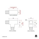 Ver mais imagens de Desviador para Chuveiro Mundaú - Pingoo.casa - Preto Fosco