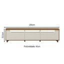 Ver imagem 4 de Rack para Tv até 75 Polegadas Mercury 2 Portas 1 Gaveta Cinamomo/off White - Artely Móveis