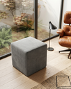 Ver imagem 2 de Puff Quadrado Adm no Suede Cinza, para Sala, Quarto, Todos Os Ambientes