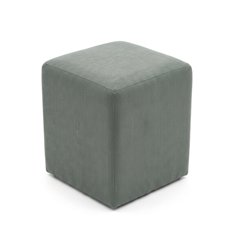 Puff Quadrado Adm no Suede Cinza, para Sala, Quarto, Todos Os Ambientes